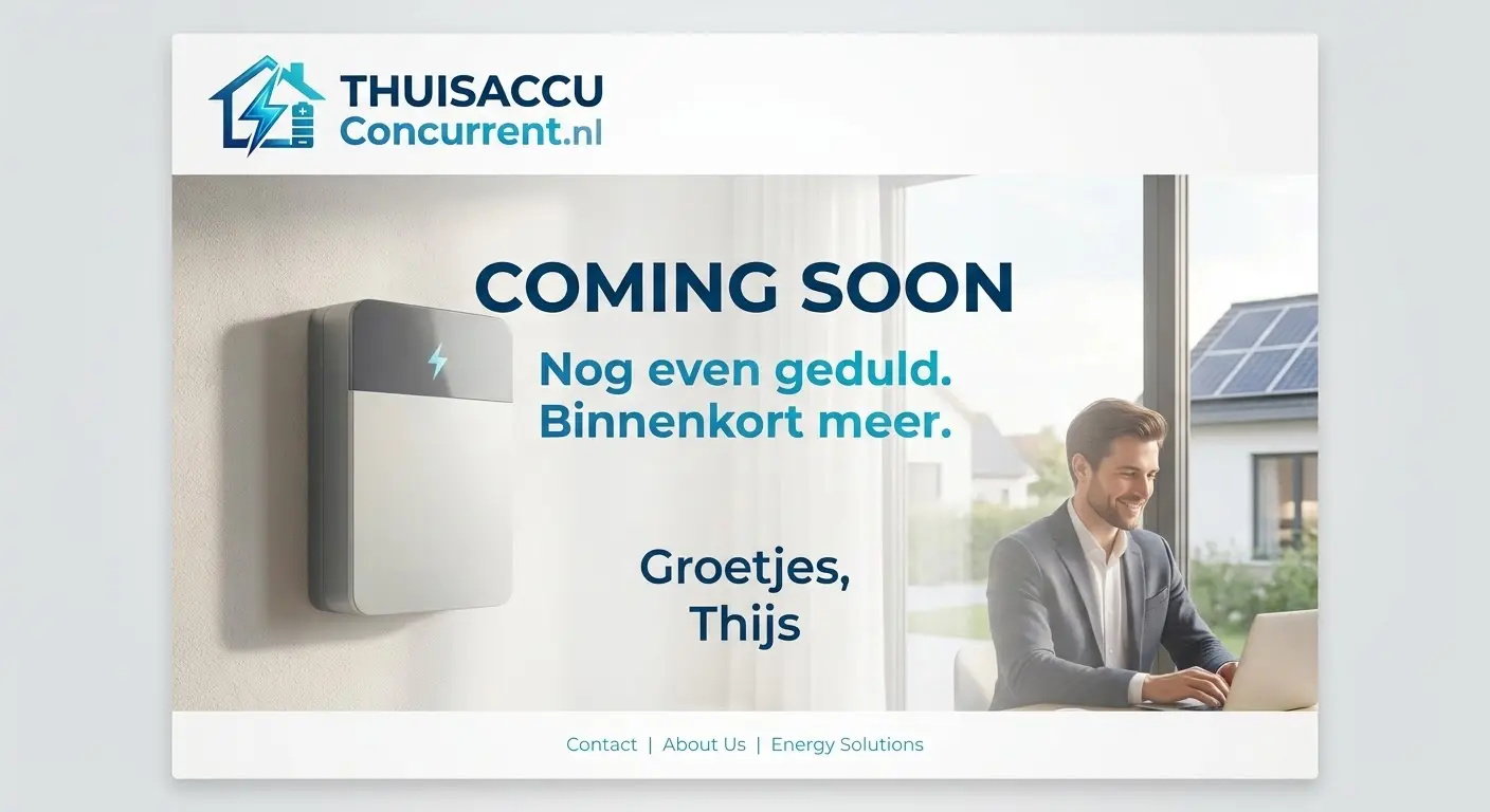 ThuisaccuConcurrent.nl – Coming soon. Nog even geduld. Binnenkort meer. Groetjes, Thijs.